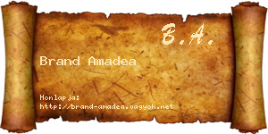Brand Amadea névjegykártya
